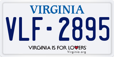 VA license plate VLF2895