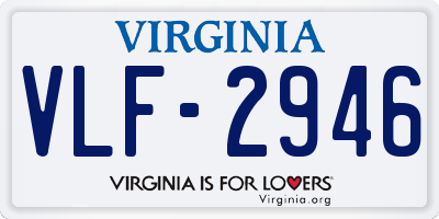 VA license plate VLF2946
