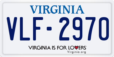 VA license plate VLF2970