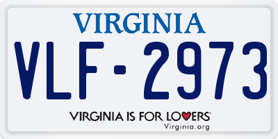 VA license plate VLF2973