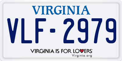 VA license plate VLF2979