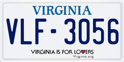 VA license plate VLF3056