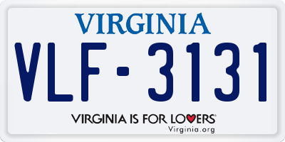 VA license plate VLF3131