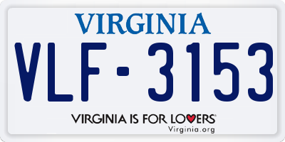 VA license plate VLF3153