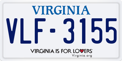 VA license plate VLF3155