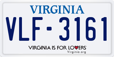 VA license plate VLF3161