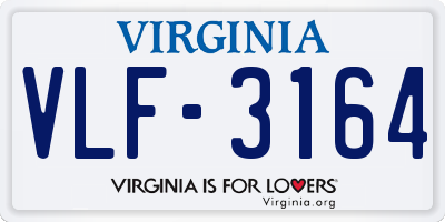 VA license plate VLF3164