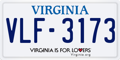 VA license plate VLF3173