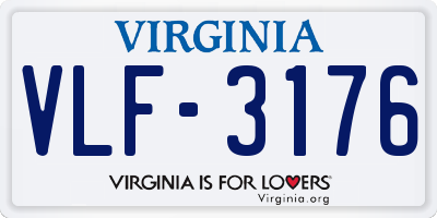 VA license plate VLF3176