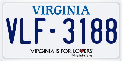 VA license plate VLF3188