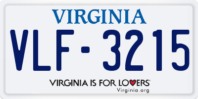 VA license plate VLF3215