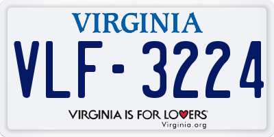 VA license plate VLF3224