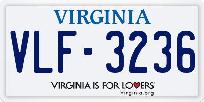 VA license plate VLF3236