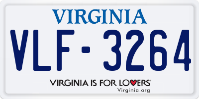 VA license plate VLF3264