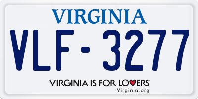 VA license plate VLF3277