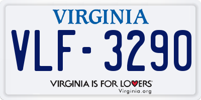 VA license plate VLF3290