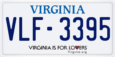 VA license plate VLF3395