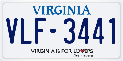 VA license plate VLF3441