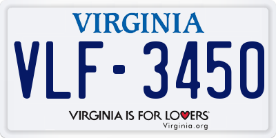 VA license plate VLF3450