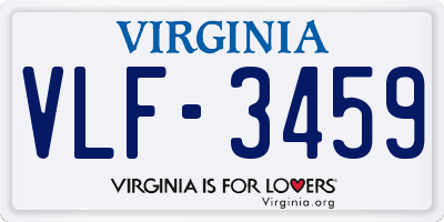 VA license plate VLF3459