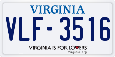 VA license plate VLF3516