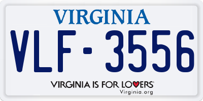 VA license plate VLF3556