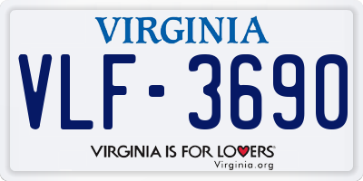 VA license plate VLF3690