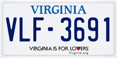 VA license plate VLF3691