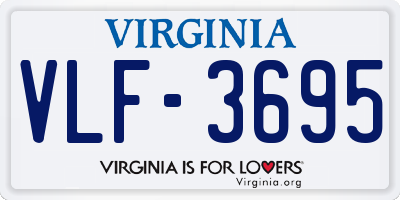 VA license plate VLF3695
