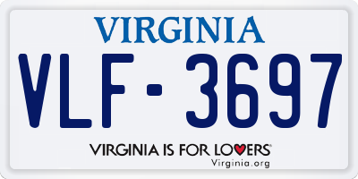 VA license plate VLF3697