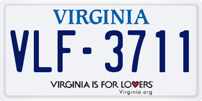 VA license plate VLF3711