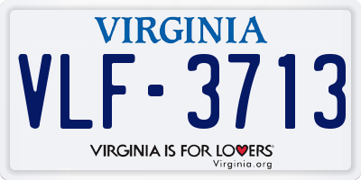 VA license plate VLF3713