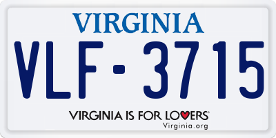 VA license plate VLF3715