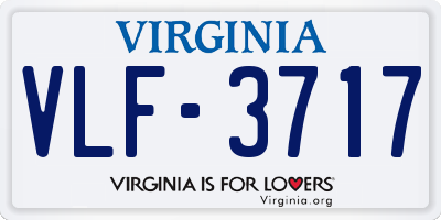 VA license plate VLF3717