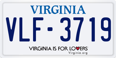 VA license plate VLF3719