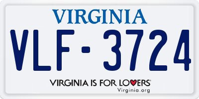 VA license plate VLF3724