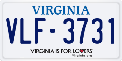 VA license plate VLF3731