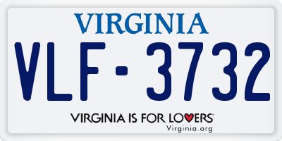 VA license plate VLF3732