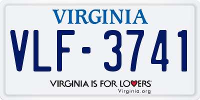 VA license plate VLF3741