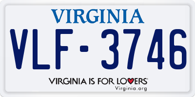 VA license plate VLF3746