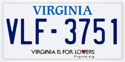 VA license plate VLF3751
