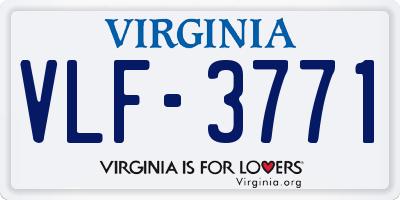 VA license plate VLF3771