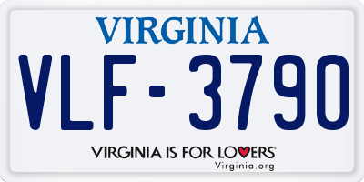 VA license plate VLF3790