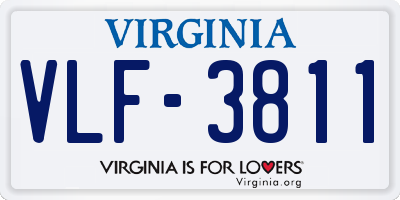 VA license plate VLF3811