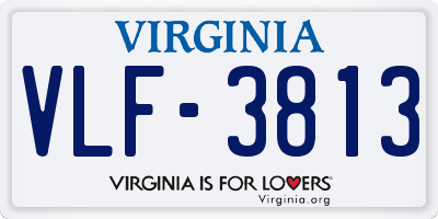 VA license plate VLF3813