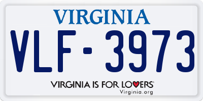VA license plate VLF3973
