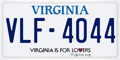VA license plate VLF4044