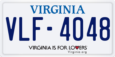 VA license plate VLF4048