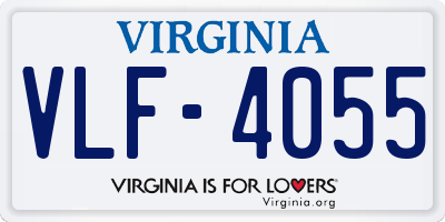 VA license plate VLF4055