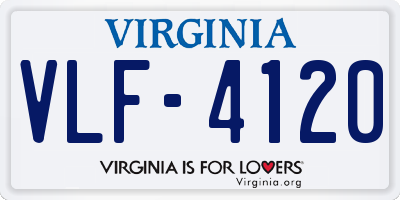 VA license plate VLF4120
